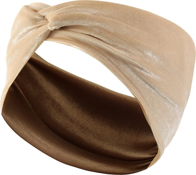 Emilie collection - haarband - fluweel - knoop - champagne beige