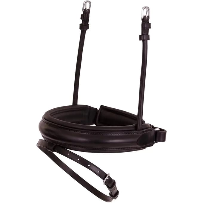 Gecombineerde gebogen leren paardenneusriem BR Equitation Pull-back