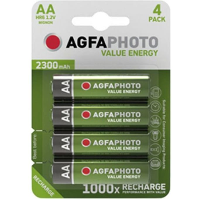 AgfaPhoto HR06 Oplaadbare AA batterij (penlite) NiMH 2300 mAh 1.2 V 4 stuk(s)