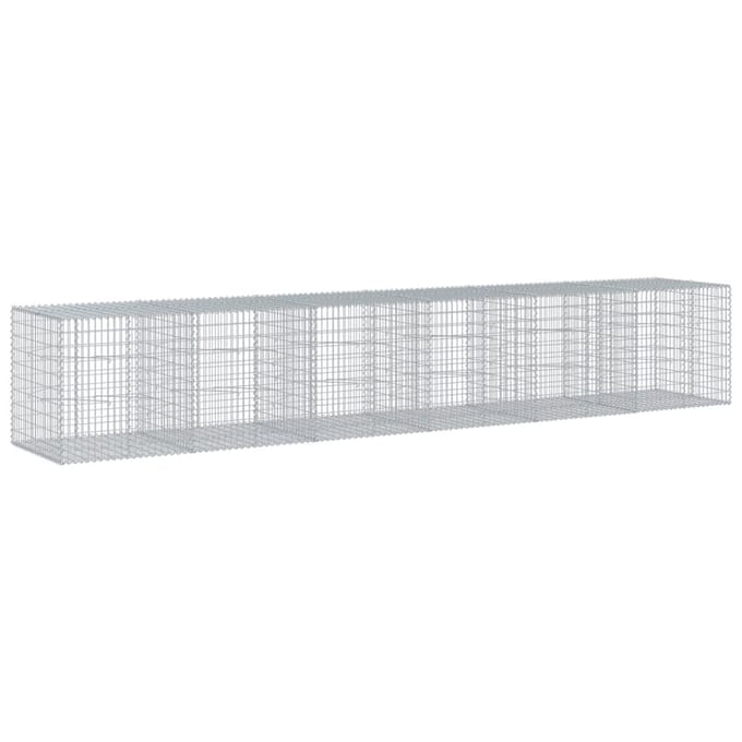 vidaXL - Schanskorf - 600x100x100 - cm - gegalvaniseerd - ijzer - zilverkleurig