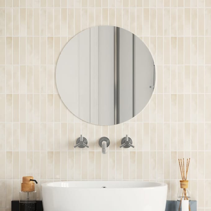vidaXL - Wandspiegel - rond - 50 - cm - glas