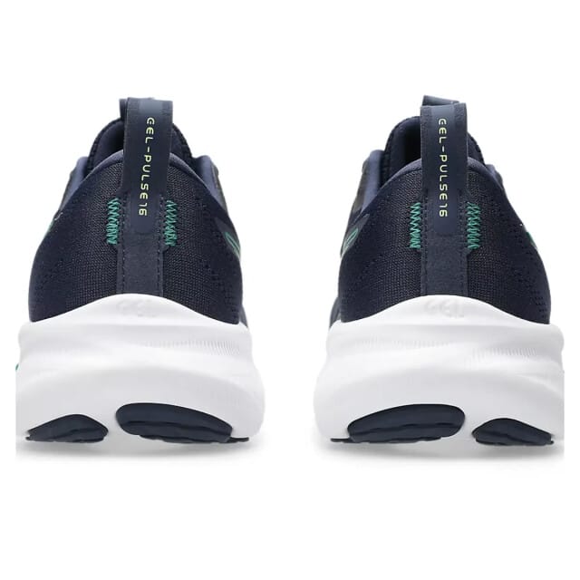 Asics gel-pulse 16 in de kleur marine.
