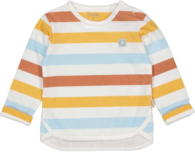 B.E.S.S. baby Sweater Striped Amber maat 68