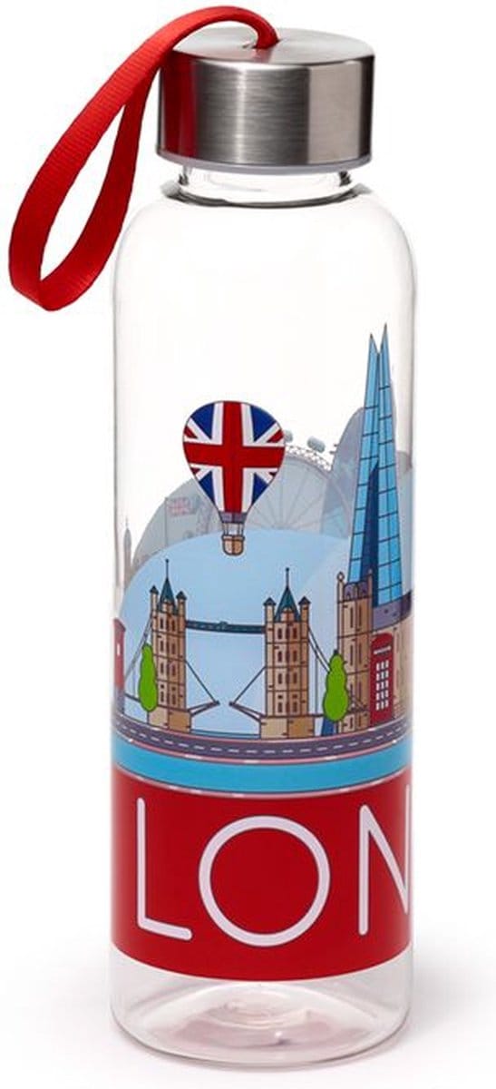 Drinkfles - London Skyline - 500ml - BPAvrij - 21x6x6cm