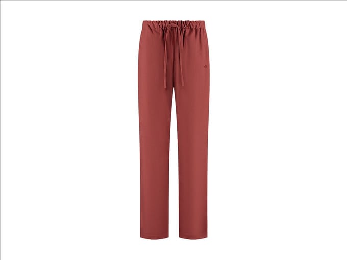 Yumeko pyjamabroek dames flanel fluweel rood l