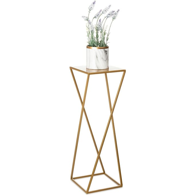 HowHomely - Moderne Plantenstandaard - 70 cm - Gouden Kleur - Loftstijl