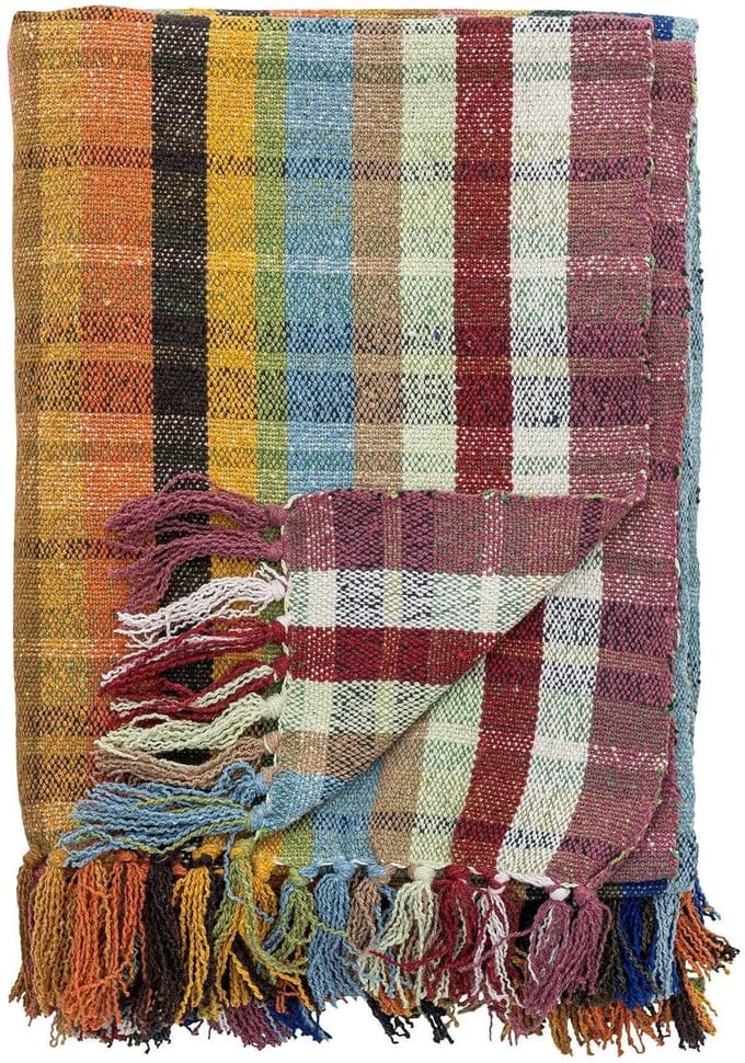 Bloomingville Plaid Elmy oranje 160x130cm
