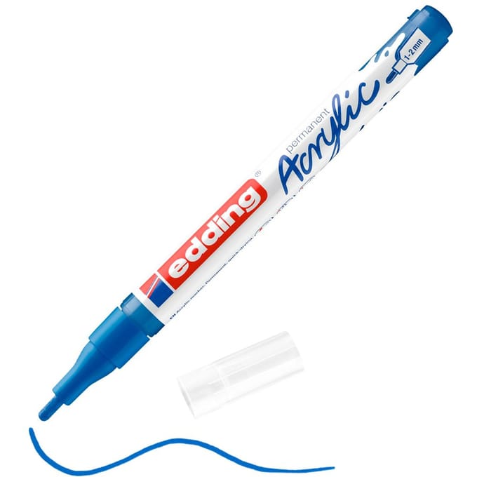 edding 5300 Acrylic "Acrylmarker - Fijn" - Gentiaanblauw