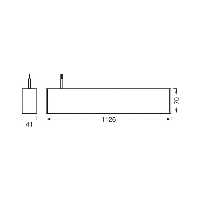 OSRAM LED hanglamp Office line Cuboid zwart 4.000 K dimbaar