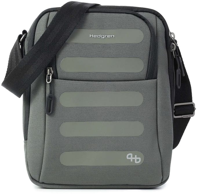 Hedgren schoudertas Relax Vertical Crossover + RFID Black Ink groengrijs