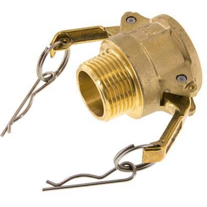 Camlock DN 25 (1'') Koppeling MessingR 1'' met buitendraad Type B MIL-C-27487