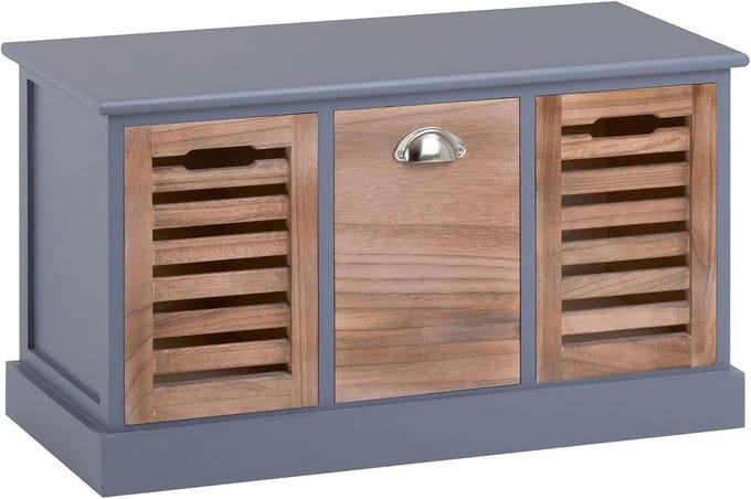 Zitbank in vintage look met 3 laden en opbergruimte