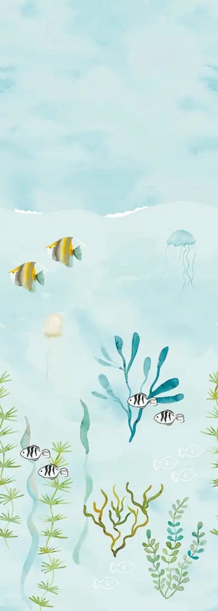 Sam & Luca - Splashing Dolphins Coral uni blue