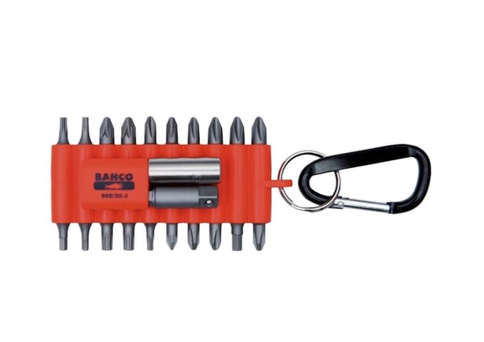 Bahco 59S/22-2 Standaard schroevendraaierbitset, bithouder en bithouderadapter 1/4" - 22 stuks