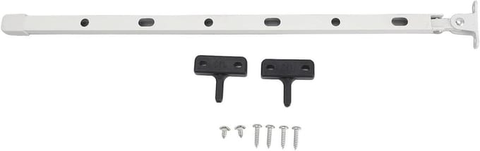 Kasraamopener - Ventilatiehouder - Temperatuurregeling - Aluminium constructie - 39 cm - Zilverkleurig