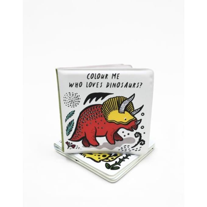 Colour Me: Who Loves Dinosaurs? - Wee Gallery Bath Books - Surya Sajnani