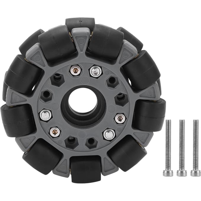 100mm Dubbel Plastic Omni Directioneel Wiel Belasting 20KG voor Platform Robot Kit 14049