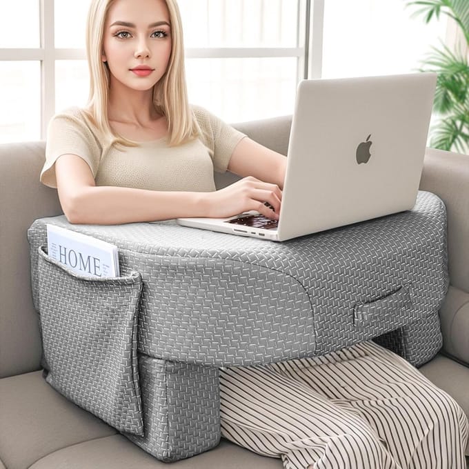 Ergonomisch Laptop Kussen met Armsteun voor Nek en Rug
