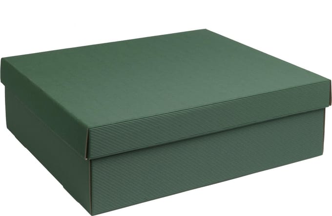 Geschenkdoos met deksel karton DONKERGROEN 45x40x14cm (5 stuks)