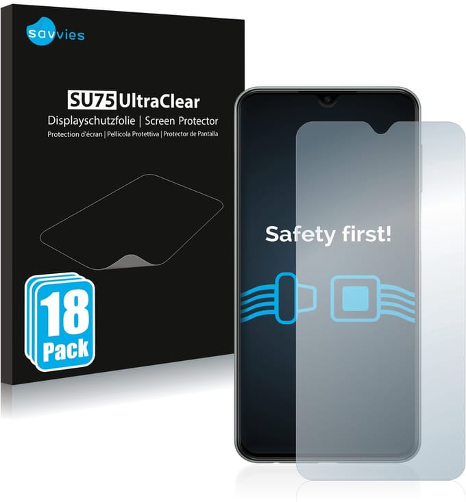 Savvies - Screenprotector voor Samsung Galaxy M33 - Folie Beschermfolie transparant 18 Stuks
