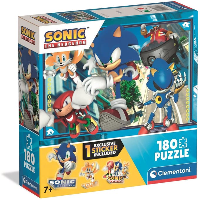 Clementoni - Kinderpuzzel - 180 Stukjes - Sonic the Hedgehog - Puzzel Voor Kinderen - Vanaf 7 Jaar