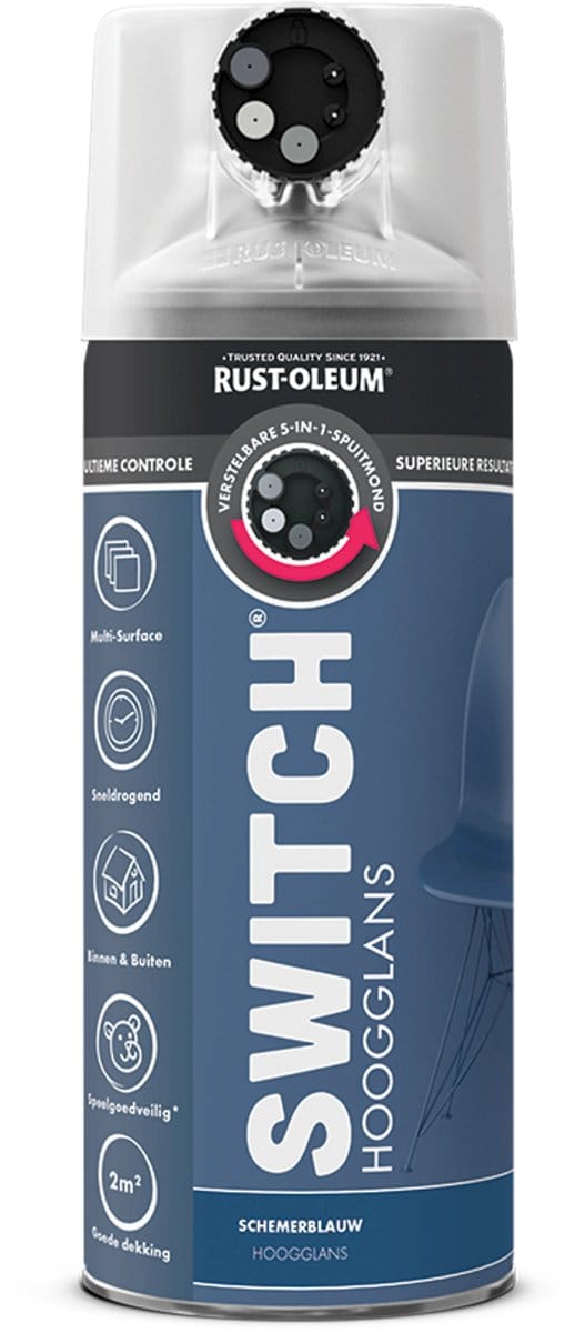 Rust-Oleum Switch Spuitbus Verf Hoogglans 400ml - Schemerblauw