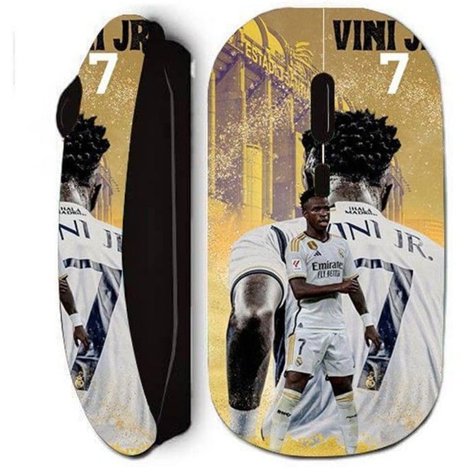 Draadloze muis - Vinicius JR - Real Madrid - Zwart - Wi-Fi-technologie - USB-sleutel inbegrepen