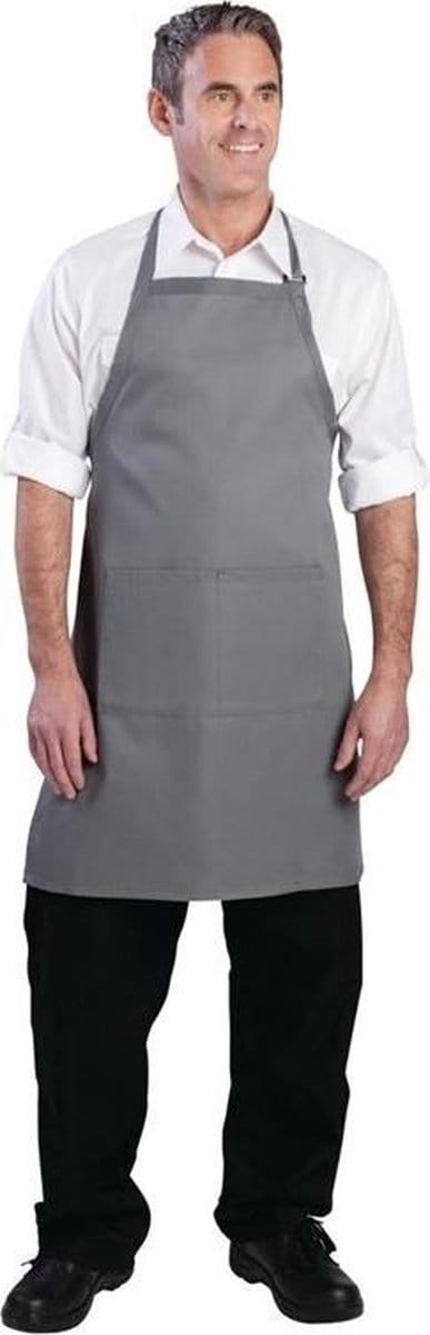 Chef Works halterschort grijs