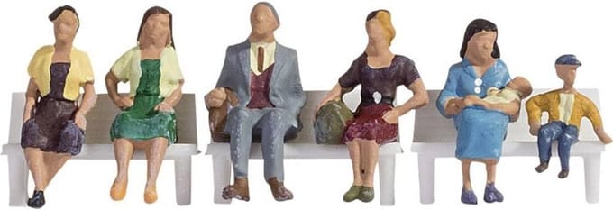 H0 Figuren Zittend voor Modelspoorbanen