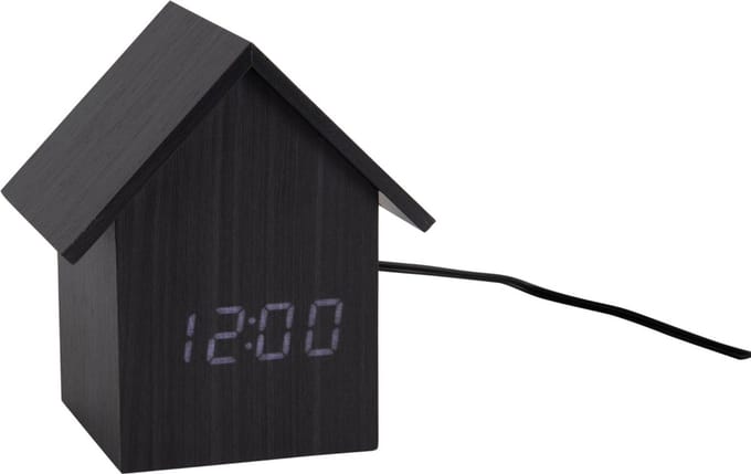 Karlsson Wekker House LED - Zwart - 7.3x9.7x10.8cm - Modern
