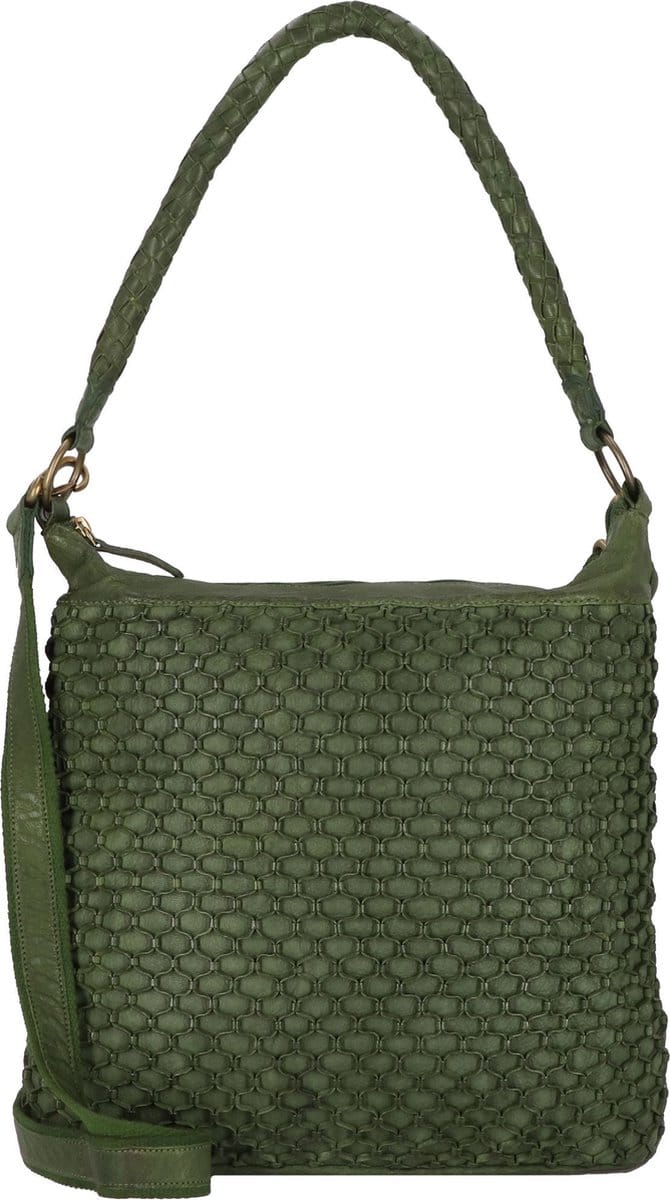 Greenland Nature Femi & Nine Leren Schoudertas 39 cm - Dames - green