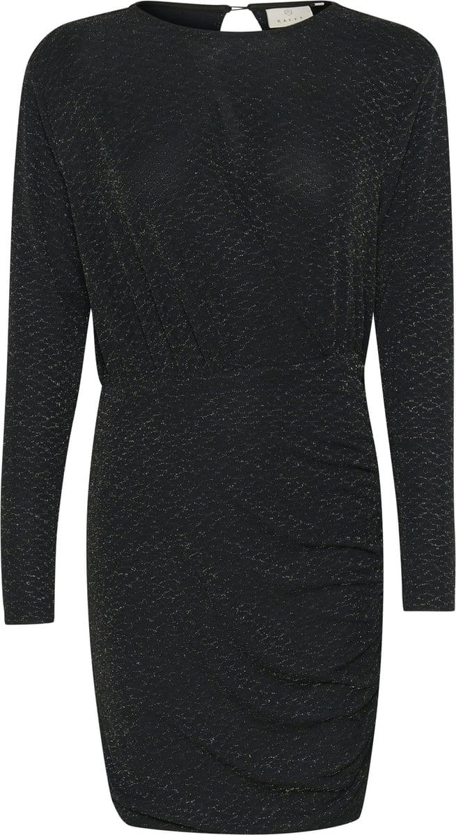 Kaffe KAellie Jersey Dames Jurk -Black_Silver Glitter