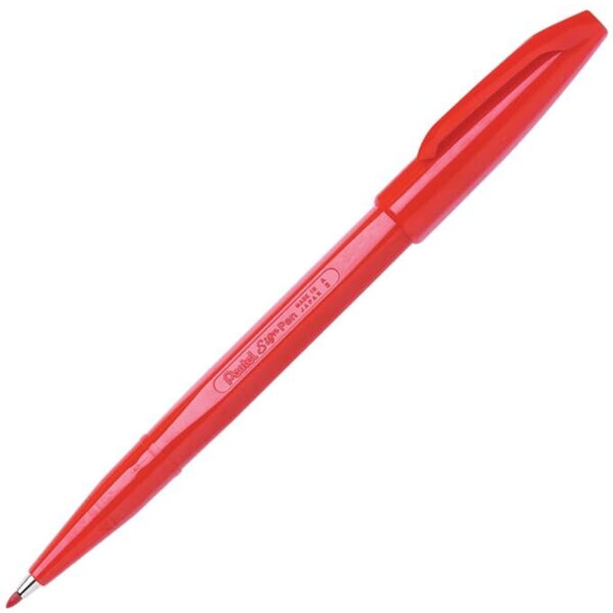 Fineliner Pentel Signpen S520 medium rood