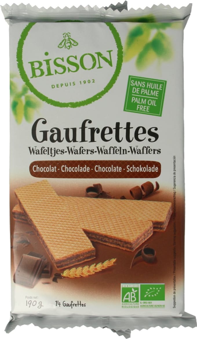 Bisson Wafels chocolade 190 gram