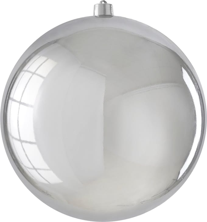 kerstBal onbreekbaar zilver glanzend - d50cm