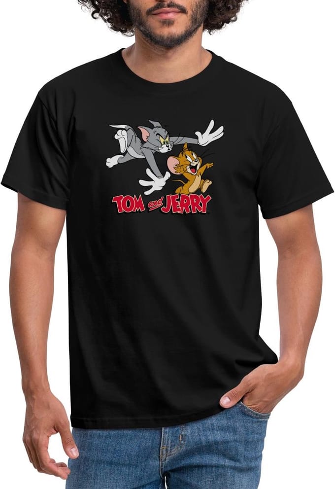 Tom En Jerry Kat-En-Muisspel T-Shirt Heren