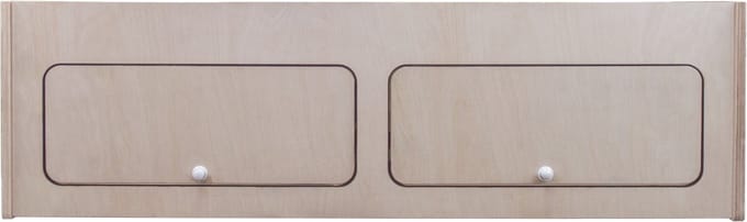 Bovenkast camperbusje - natuurlijk - 120cm x 35cm x 35cm - 2-deurs