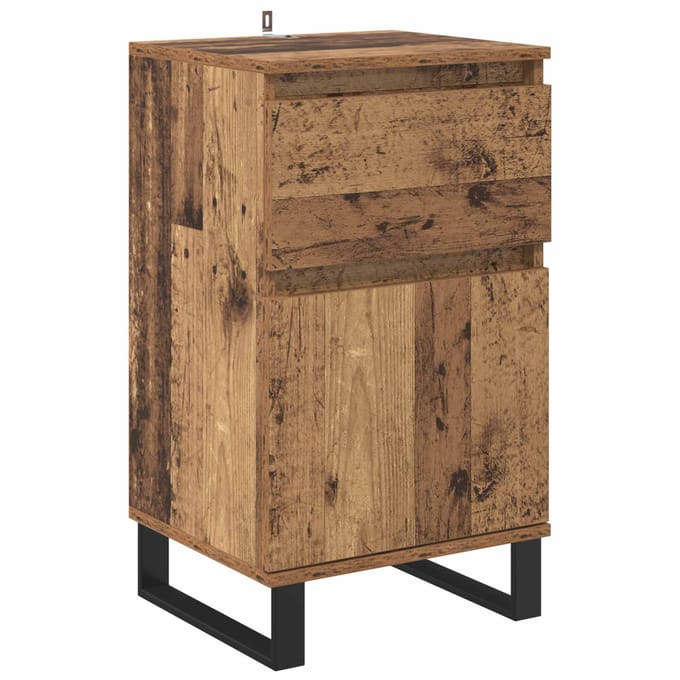 vidaXL Dressoir Oud hout 35 x 40 x 70 cm Bewerkt hout