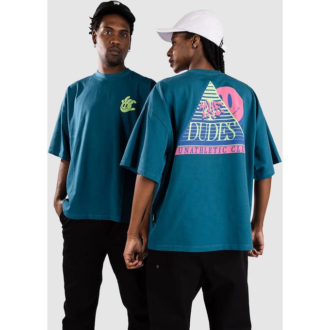 The Dudes Unathletic Club Back Classic Oversize He T-Shirt blauw