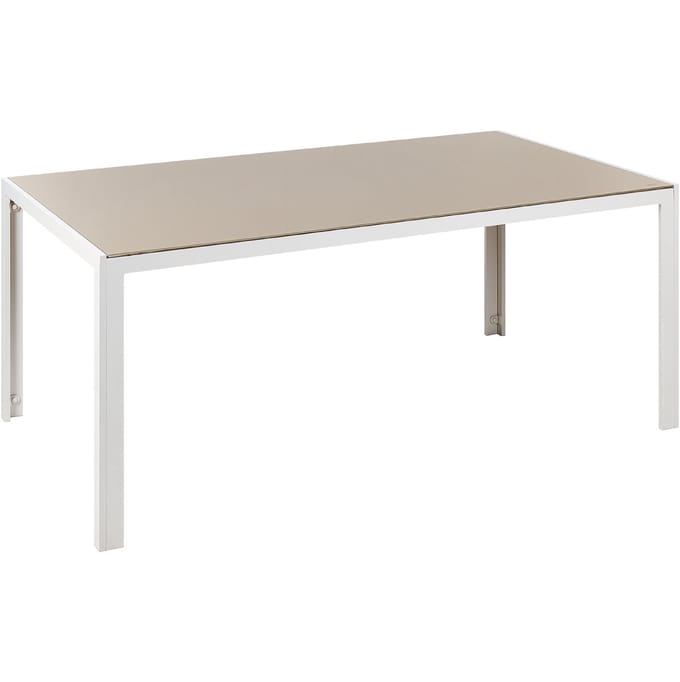 CATANIA - Tuintafel - Beige - 160 x 90 cm - Veiligheidsglas