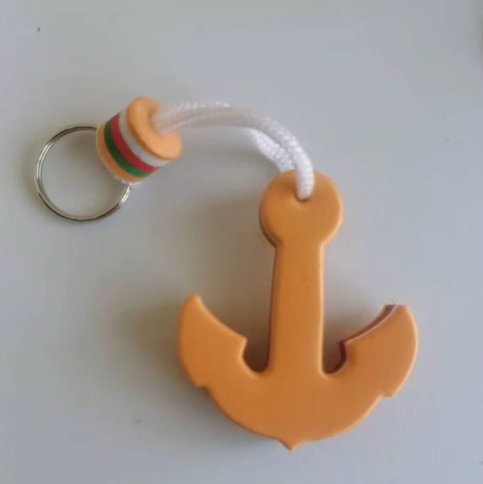 Go Go Gadget - Drijvende Sleutelhanger - Foam - Floatable keychain - Watersport - 1 stuk - Anker - Oranje