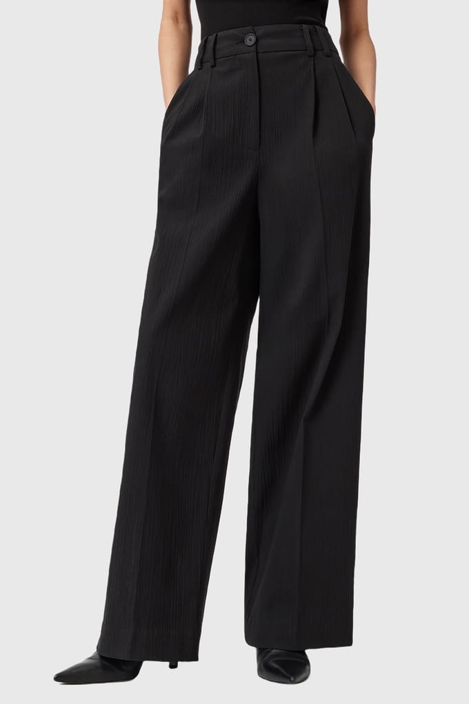 AllSaints Essen Trouser Black Taglia: 2 | Pantaloni da completo Outlet | Donna | Nero