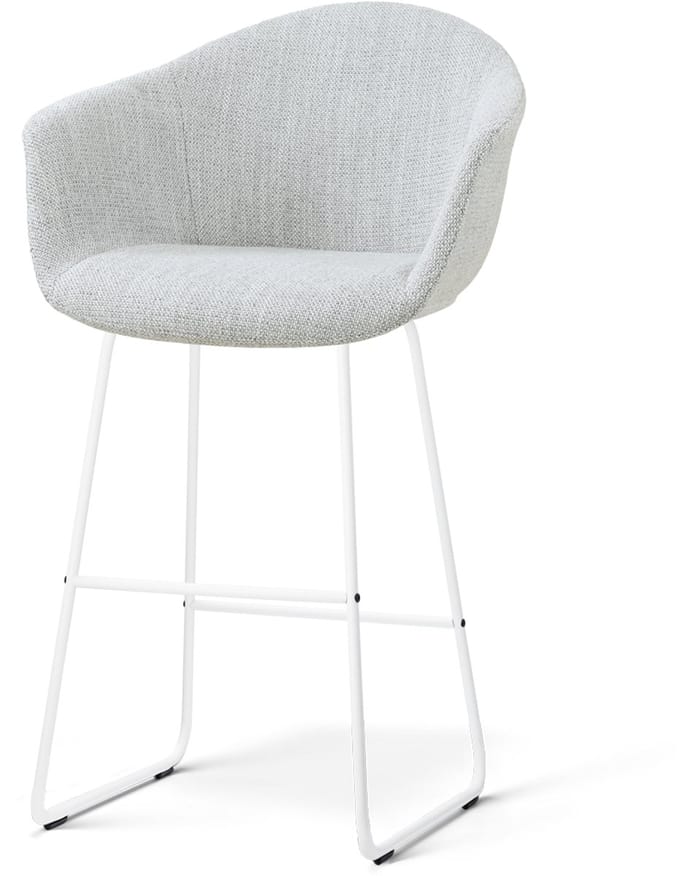 Nolon Nino-Otis barkruk grijs melange - wit onderstel - 75 cm