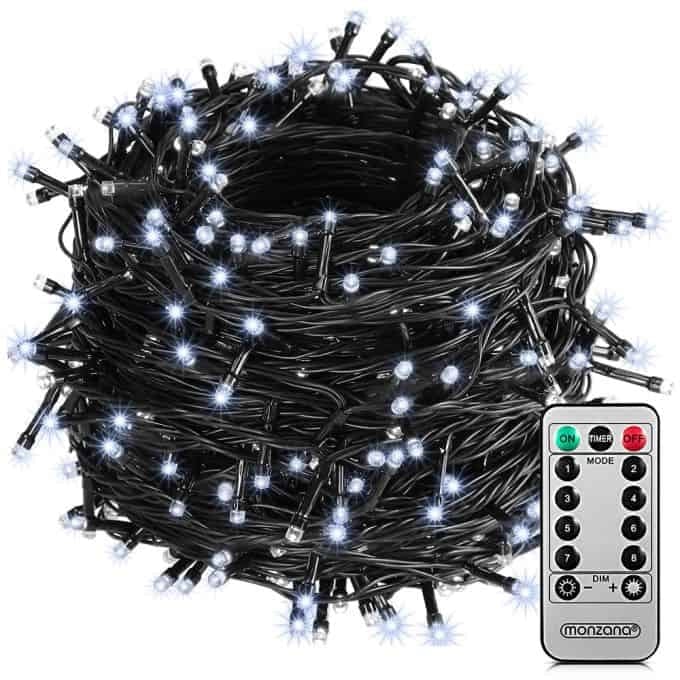 Monzana Lichtketting Kerst - Koud Wit - 40m - Met Afstandsbediening
