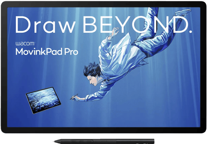 Wacom MovinkPad Pro 14 - Grafische Tablet 5080 lpi - 302 x 189 mm - USB/Bluetooth - Grijs