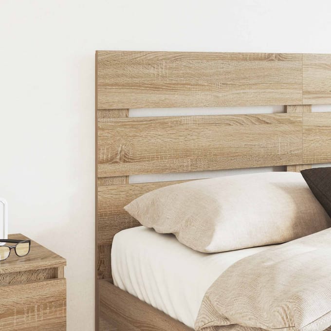 vidaXL - Hoofdbord - Sonoma - Eik - Bewerkt - hout