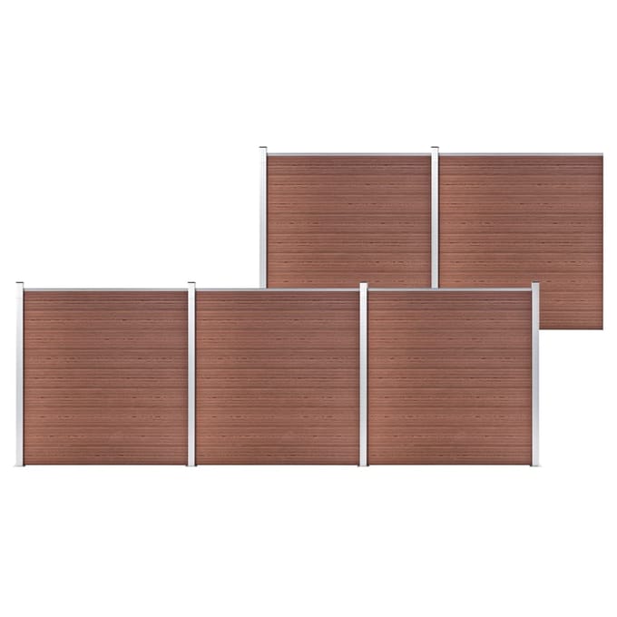 vidaXL - Schutting - 872x186 - cm - HKC - bruin