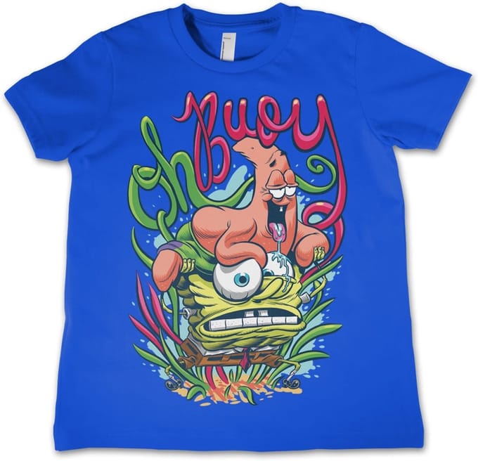 Spongebob Oh Boy Kids T-shirt voor kinderen, blauw