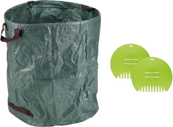 Kinzo Bladgrijpers/handharken set - met tuinafvalzak - 272L