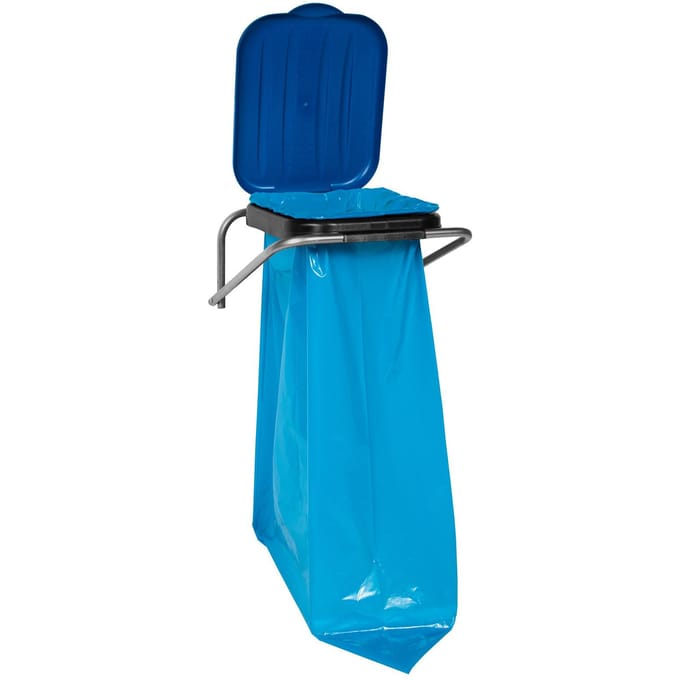 GSG24 - Wandhouder voor Afvalzakken - 120L - Blauw - Zware Constructie